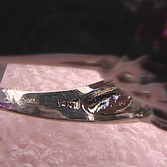 14k Wg Filled Ruby & White Topaz GoldRing  (#68) - Picture 4 of 8